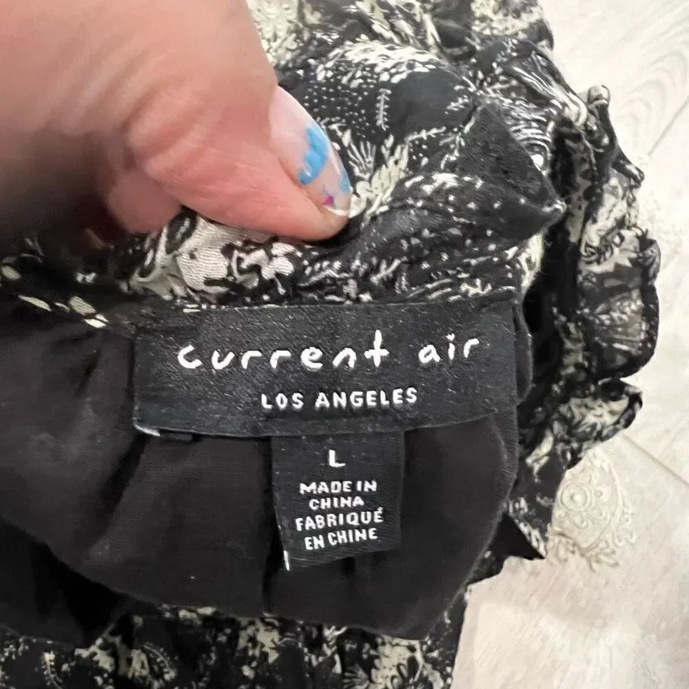Current air Floral Lace Trimmed Top size L - Picture 3 of 7